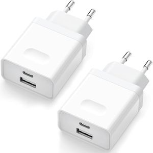2Pcs Cargador USB C, Enchufe 20W Replacement for iPhone 16 15 14 13 12 11 Pro MAX SE XS XR 8 7 Plus Mini SE, Galaxy, Pixel. Carga Rapida Tipo C Charger Movil Adaptador Multi Cabezal Corriente Wufuera