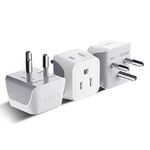 Ceptics Canada to Thailand Travel Adapter (Type O) - Dual Input - Ultra Compact - Charge your Cell Phone, Laptops, Tablets (CT-18, 3 Pack)