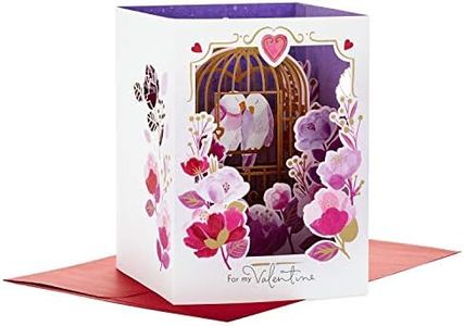 Hallmark Paper Wonder Displayable Pop Up Valentines Day Card for Husband, Wife, Boyfriend, Girlfriend (Love Birds Valentine) Pop, Up Love Birds