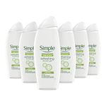 Simple Kind to Skin Refreshing Shower Gel pack of 6 UK's #1 facial skin care brand* body wash for all skin types 500 ml