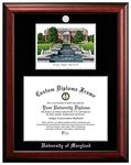 NCAA Maryland Terrapins Unisex Silver Medallion Frame University of Maryland 17w x 13h Silver Embossed Diploma Frame with Campus Images Lithograph, Brown, One Size