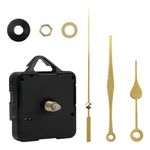 Silent Quartz Clock Mechanism Movement Kits Long and Short Shaft DIY Wall Clock Mechanism Parts Battery Powered Motor Replacement for Repair Home Hotel Restaurant Office Classroom (Peach Heart Gold)