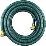 Darnassus PVC Garden Hose 1/2 Inch Green Heavy Duty Water Hose with Solid Brass Fittings,No Leaking, Flexible,for outdoors,Lawns,Patio (25 FT, Green, Brass Fittings)