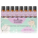 Essican Purelife Laundry Scented Fragrance Oil Set 8 x 10ml Fresh Scented Fragrance Oils for Candle Making, Soap, Wax Melts, Humidifier Perfume Fragrance Set, Aromatherapy Oils Gifts Set