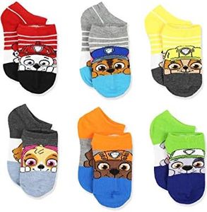 Nick Jr. Boys Girls 6 pack Socks (4-6 (Shoe: 7-10), Paw Patrol Multi)