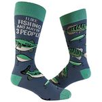 Men's I Like Fishing And Maybe 3 People Socks Funny Hunting Fathers Day Dad Footwear