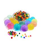 Jacisk 200 Giant Large Water Beads Non-Toxic Multicolored Mixed Size Crystal Gel Jumbo Water Balls for Vase Filler, Spa, Home, Table, Party Decoration Table Centrepieces