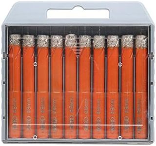 Dry Diamond Drill Bit Set,BGTEC 10pcs 5/16" 8mm Hole Saw for Granite,Marble,Masonry, Concrete, Tile/Ceramic, Glass, Hard plastic,Vacuum Brazed Diamond Core Drill Bit Kit