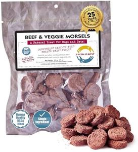 Fresh Is Best - Freeze Dried Healthy Raw Meat Treats for Dogs & Cats - Beef & Veggie Morsels