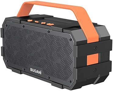 BUGANI Bluetooth Speaker, Portable Bluetooth Speakers with 40W Stereo Sound, Loud Bluetooth Speaker 24H Playtime Support TF Card/AUX, IPX6 Waterproof for Beach Camping Outdoor Indoor