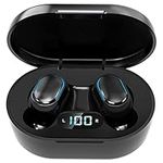 JOKBEN Wireless Headphones, True Wireless Earbuds with Led Display Charging Case, HD HiFi Stereo, One-click Smart Control, Built-in Mic, IPX7 Waterproof Wireless Bluetooth Earphones for Work/Sport