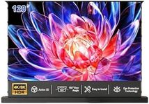 IN&VI 120" 4K CBSP PVC Motorized Floor Rising Projector Screen for Ultra Short Throw Projector,Ambient Light Rejecting Motorized Projector Screen 4K Ultra HD Active,CLR Movie Screen for Home Theater