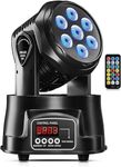 70W Moving Head Light RGBW Stage Lighting DJ Lights LED Beam Spotlight 9/14 CH Wash Light for Party Church Wedding Parties Live Show Bar