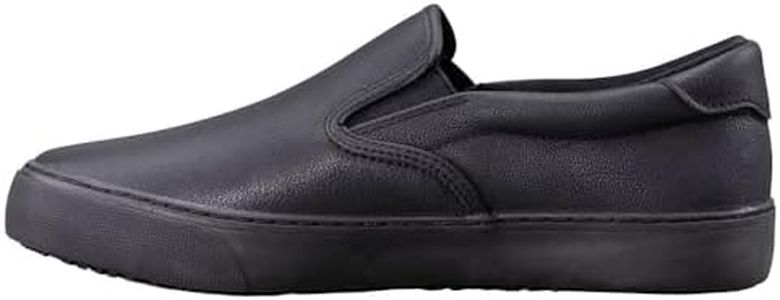 Lugz Men's Clipper Classic Slip-On Slip-Resistant Work Sneaker, Black, 8
