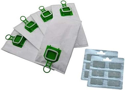 FSProdukte 12 Vacuum Cleaner Bags Premium Microfleece + 12 Fragrance Blocks Suitable for Vorwerk Kobold VK 140 VK 150 FP 140 FP 150 0926e