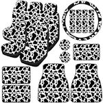 Cow Print Car Accessories Set for W