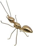 Tricune Gold Ant Sculpture Solid Metal Insect Ornament Mini Ant Figurine for Home Office Garden Desktop Decor