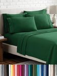 Queen Sheet Set - 6 Piece Set - Hotel Luxury Bed Sheets - Ultra Soft - Deep Pockets - Easy Fit - Cooling & Breathable Sheets - No Wrinkles - Cozy - Forest Green - Queen Sheets - 6 PC