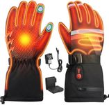 Netraty Heated Gloves Rechargeable 7.4V 6400mAh Heated Gloves for Men Women with 3 Speed Heat, Winter Touchscreen Waterproof for Outdoor Sports, Motorbike, Cycling, Ski, Hiking, L