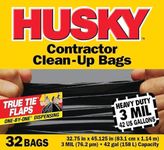 Poly-America 5101357 42 gal Contractor Bag44; Black - 32 Count