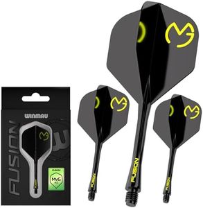 Winmau Darts Fusion Integrated Flight & Shaft System - No.2 Shape & Design - Mvg Design, Intermediate Length