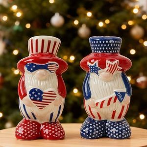 Christmas Gnome Ceramic Salt and Pepper Shakers Set(2-Pack)–Cute Holiday Kitchen Decor & Tabletop Ornament, Fun Novelty Seasonal Gift for Thanksgiving, Halloween,Christmas,Kitchen Decor