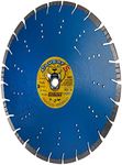 Delta Diamond Cougar S 16 Inch Premium Diamond Saw Blade, .125 X 1"-20mm Arbor, Dry or Wet Cutting Reinforced Concrete w/Rebar, Masonry, Stone, Laser-Welded Segmented (16")