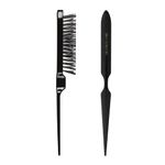 Denman (Black) Backcomber for Teasing, Smoothing & Up Do - Three Rows of Stiff Bristle - Use on Wigs and Hair Extensions, D91