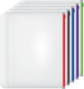 Cardinal Expanding Zipper Binder Pocket, 1/2", Assorted Colors, 5 per Pack (14650)