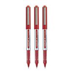 UNI-BALL Eye UB150 0.5mm Roller Ball Pen | Red Ink, Pack of 3