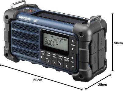 Sangean MMR-99 Emergency Radio – Crank, Solar, DAB+, Dark Blue