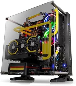 Thermaltake Core P3 ATX Tempered Glass Gaming Computer Case Chassis, Open Frame Panoramic Viewing, Glass Wall-Mount, Riser Cable Included, Black Edition, CA-1G4-00M1WN-06