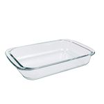 Glass Baking Dish for Oven, Glass Oven Dish Rectangular, Glass Lasagne Dish, Oven Proof Dish for Baking, Glass Roasting Dish, Rectangular Glass Dish, Oblong Casserole Dish (1pcs-m-2L)