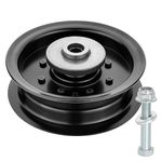 Belleone 196104 Idler Pulley Fits for Hus qvarna Craftsman Mower, 197380 Flat Idler Pulley Bearing for HU AYP Craftsman TS342, TS343, TS348 Lawn Tractor 48" 54" Deck, Replace 532196104, 1 Pack