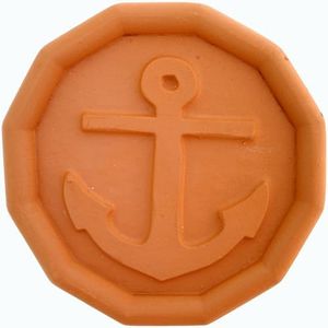 JBK Pottery Terracotta Brown Sugar Saver – Handmade Terra Cotta Sugar Keeper with Decorative Discs – Food-Safe Brown Sugar Keeper, Made in the USA - Anchor