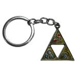 South Coast Jewellery Legend Of Zelda Metal Keyring, Keychain, Bag Pencil Case Charm Pendent, Zip Accessory (Triforce Silver)