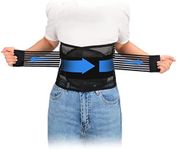 supregear Lower Back Brace, Adjustable Breathable Back Brace for Lower Back Belt Waist Lumbar Support for Men Women Back Pain, Herniated Disc, Sciatica, Scoliosis (Black, XL)