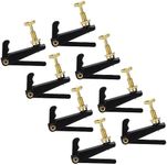 TUOREN 8Pcs/Set Violin Fine Tuner String Adjuster Metal Fine Tuner Violin Parts for 3/4-4/4 Violin (Black)