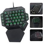 One Hand Gaming Keyboard,ASHATA Gaming Keypad RGB Blacklight Mechanical Keyboard with Macro Definition Function,for Win 2000/Win XP/Win ME/Vista/Win7/Win8/WIN10