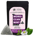 The Tea Trove Moroccan Mint Tea with Chamomile Green Tea Bags 40pcs | Delicious Mint Green Tea Blend of Chamomile tea Spearmint and Peppermint for Destress and Digestion | Steep as Hot or Iced Tea