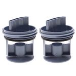 2Pcs Washing Machine Drain Filter 647920 00647920 605010 00605010 Compatible with Bosch Compatible with Siemens Washing Machine Drain Pump Fluff Filter Blue