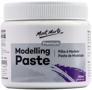 Mont Marte Pasta de Modelar 500ml – Blanca – Ideal para efectos 3D – Para Pintura Acrílica y Pintura al Óleo – Pasta Relieve Manualidades para Lienzos