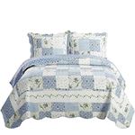 Royal Hotel Bedding Brea Oversized Coverlet Set, Luxury Printed Design Quilt, Bedspread Set - Filled Quilts - Fits Pillow top Mattresses - 3PC Set - Queen Size