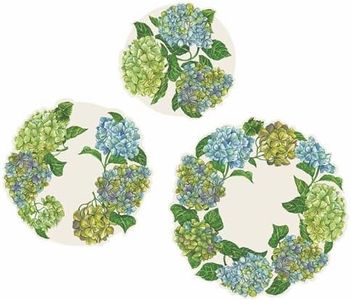 Hester & Cook Disposable Paper Doilies - Round Doilies 8, 10, 12 inches for Tables, Serving Trays, Charcuterie Boards - Pack of 12 - Made in USA (Hydrangea)