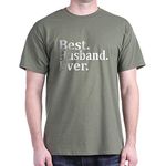 CafePress Best Husband Ever. T Shirt 100% Cotton T-Shirt Military Green