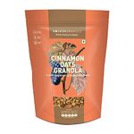 Nourish Organics Cinnamon Oats Granola, 270g Pack | Healthy and Nutritious Breakfast Cereals with Whole Nuts | No Refined Sugar | Clean Label