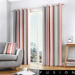 Fusion Two Curtain Panels, Cotton,Polyester, Blush, W168cm (66) x D137cm (54)