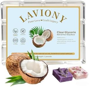 Soap Base - Moisturizing Melt and Pour Soap Base for Crafting, Pre-Cut, All Natural & Gentle on Skin, Vegan & Cruelty-Free, SLS/SLES Free, Perfect for DIY Gift Making, 1 LB Clear Glycerin +1 LB Honey