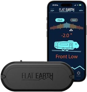 Flat Earth Wireless RV Leveling System, RV Level Kit with Phone App and Real-Time Leveling Measurements, for All RVs, Batteries Included