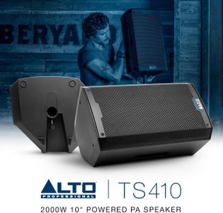 ALTO TS410 2000W 10" Powered PA Speaker – 3-Channel Mixer, Bluetooth, DSP